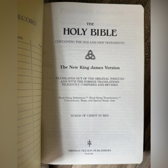 Holy Bible King James Giant Print References Concordance Nelson 233BG Burgundy - Picture 5 of 6